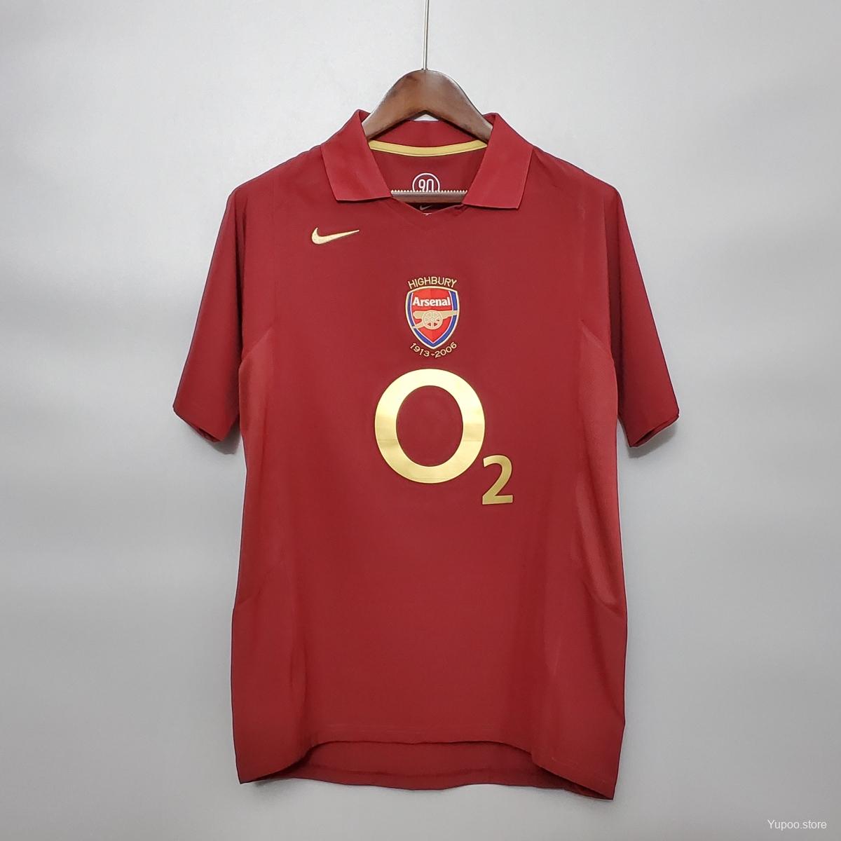 Retro 05/06 Arsenal Home Soccer Jersey - High-Quality Replica