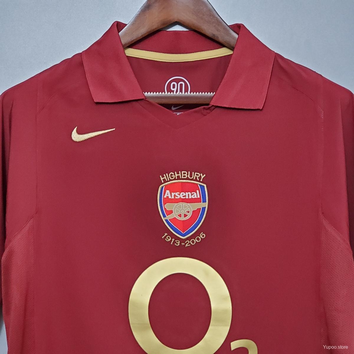 Retro 05/06 Arsenal Home Soccer Jersey - High-Quality Replica