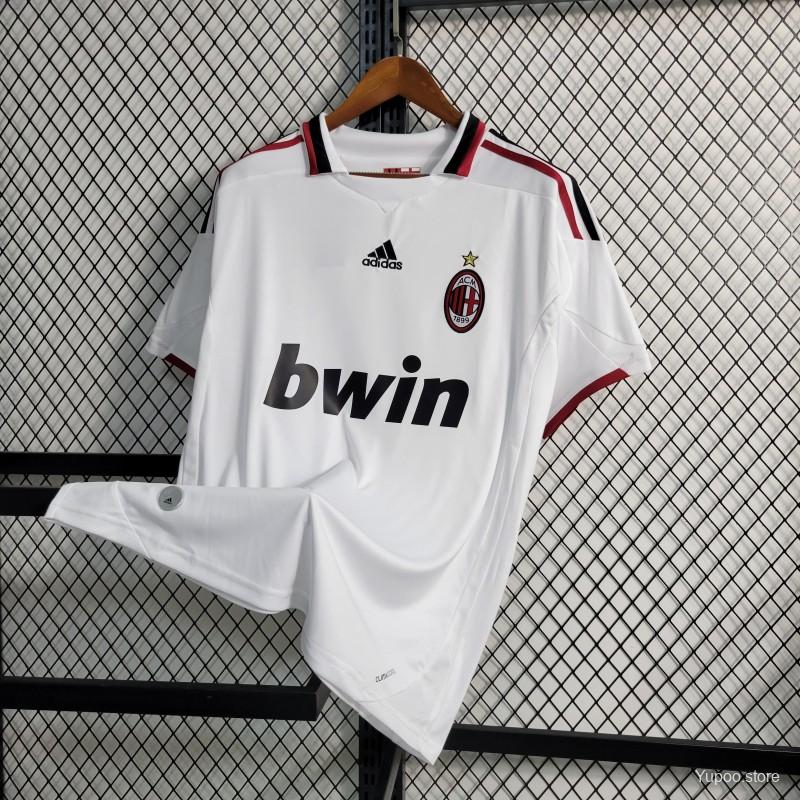 Retro 09/10 AC Milan Away White Jersey - High-Quality Replica