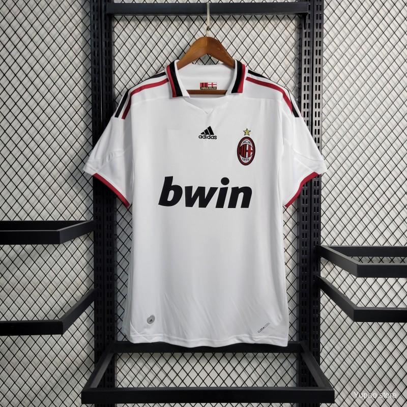 Retro 09/10 AC Milan Away White Jersey - High-Quality Replica