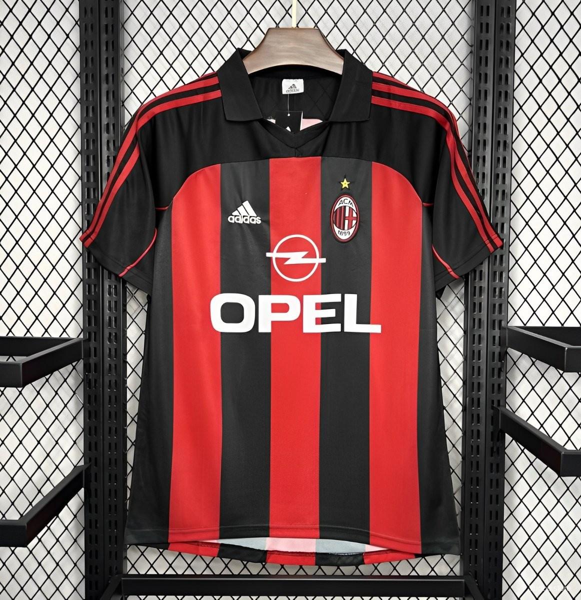 Retro 2000/02 AC Milan Home Jersey - High-Quality Replica